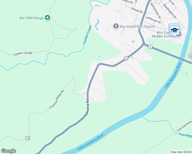 map of restaurants, bars, coffee shops, grocery stores, and more near 608 Palestine Road in Elizabeth