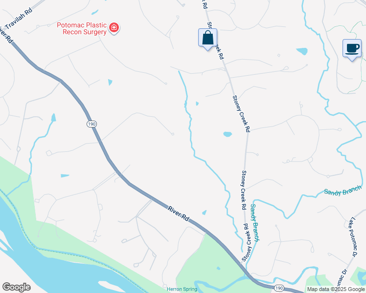 map of restaurants, bars, coffee shops, grocery stores, and more near 12223 Drews Court in Potomac