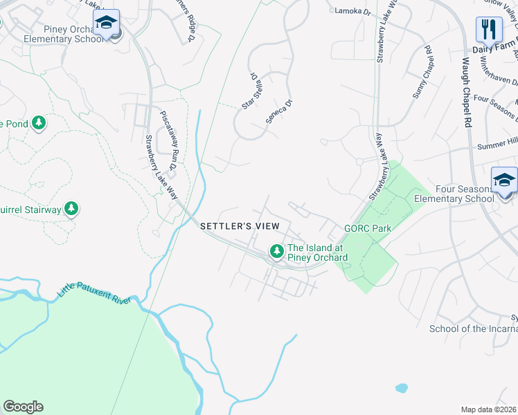 map of restaurants, bars, coffee shops, grocery stores, and more near 954 Citrine Court in Odenton