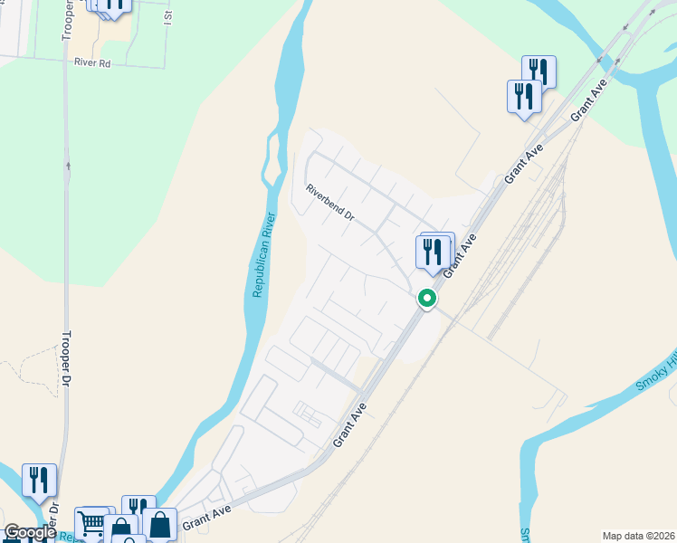 map of restaurants, bars, coffee shops, grocery stores, and more near 903 Jackalope Court in Junction City