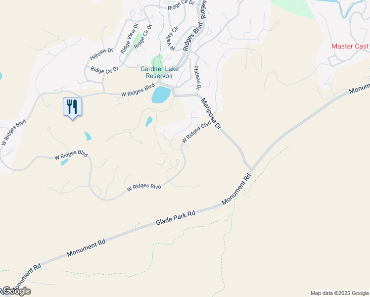 map of restaurants, bars, coffee shops, grocery stores, and more near West Ridges Boulevard in Grand Junction