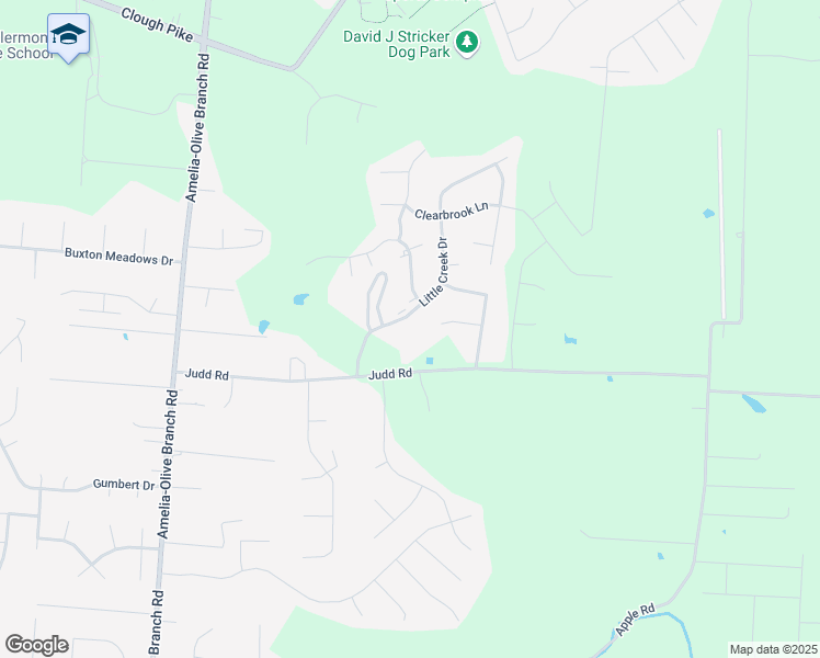 map of restaurants, bars, coffee shops, grocery stores, and more near 245 Judd Road in Amelia