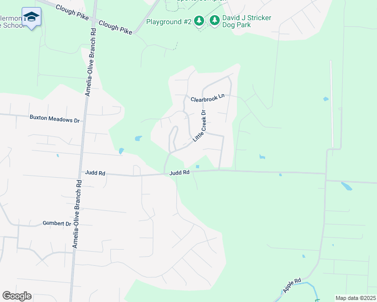 map of restaurants, bars, coffee shops, grocery stores, and more near 245 Judd Road in Amelia