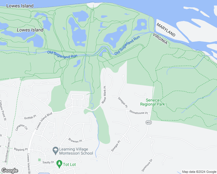 map of restaurants, bars, coffee shops, grocery stores, and more near 20281 Island View Court in Sterling