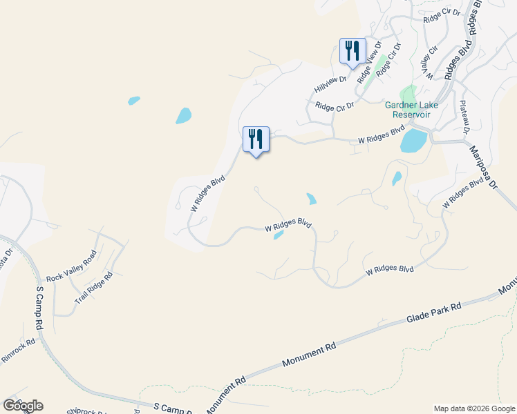 map of restaurants, bars, coffee shops, grocery stores, and more near 335 Iron Horse Court in Grand Junction
