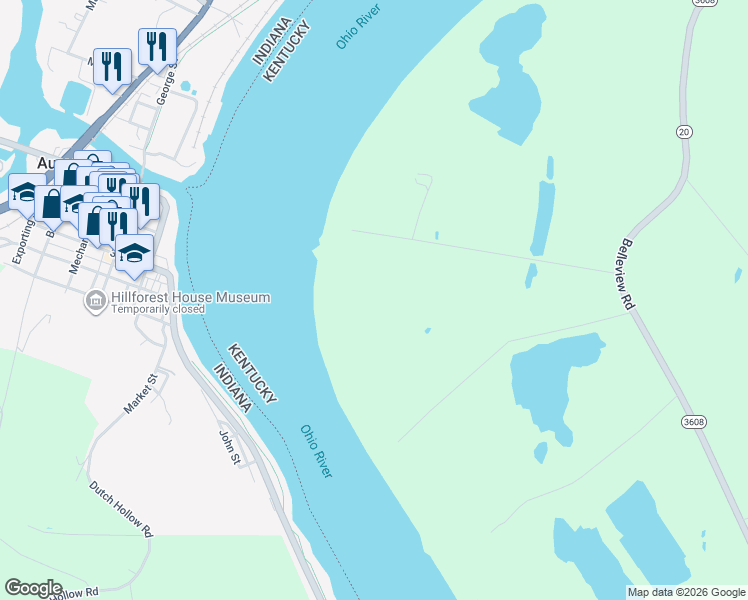 map of restaurants, bars, coffee shops, grocery stores, and more near 6255 Aurora Ferry Road in Petersburg