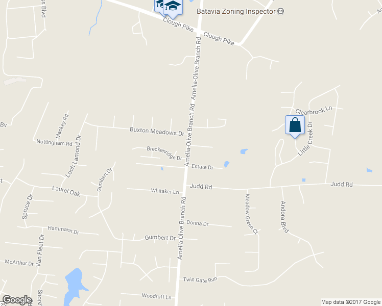 map of restaurants, bars, coffee shops, grocery stores, and more near 298 Amelia-Olive Branch Road in Amelia