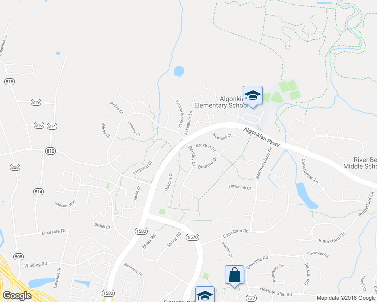 map of restaurants, bars, coffee shops, grocery stores, and more near 4 Bentley Drive in Sterling