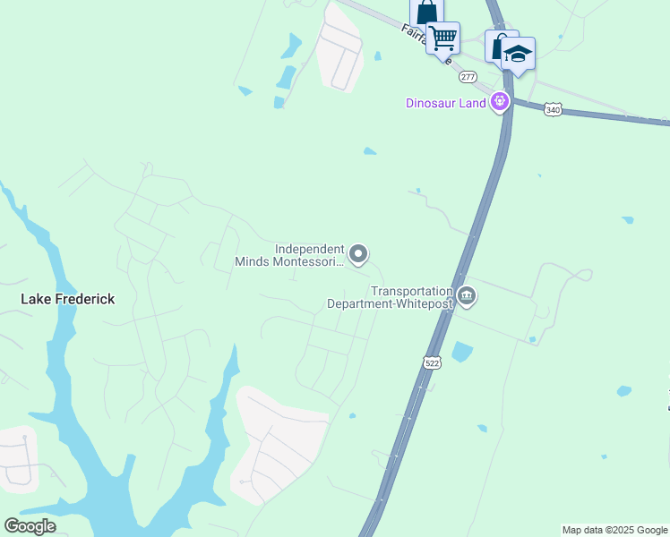 map of restaurants, bars, coffee shops, grocery stores, and more near 110 Burkwood Terrace in Lake Frederick