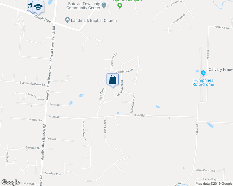 map of restaurants, bars, coffee shops, grocery stores, and more near 3865 Little Creek Drive in Amelia