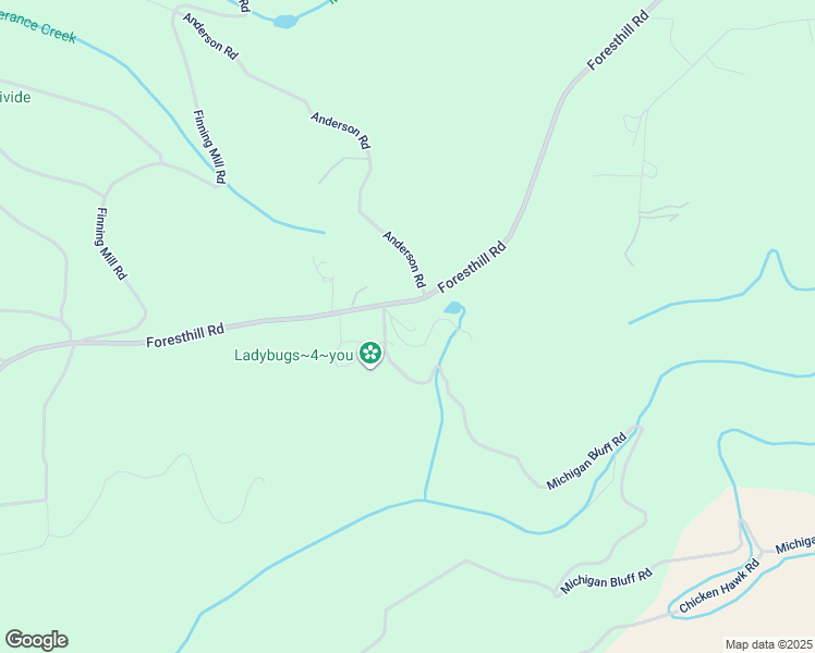 map of restaurants, bars, coffee shops, grocery stores, and more near 28390 Foresthill Road in Foresthill