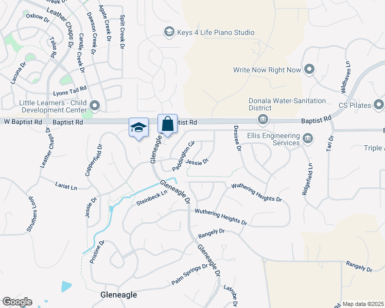 map of restaurants, bars, coffee shops, grocery stores, and more near 15330 Sostrin Lane in Colorado Springs