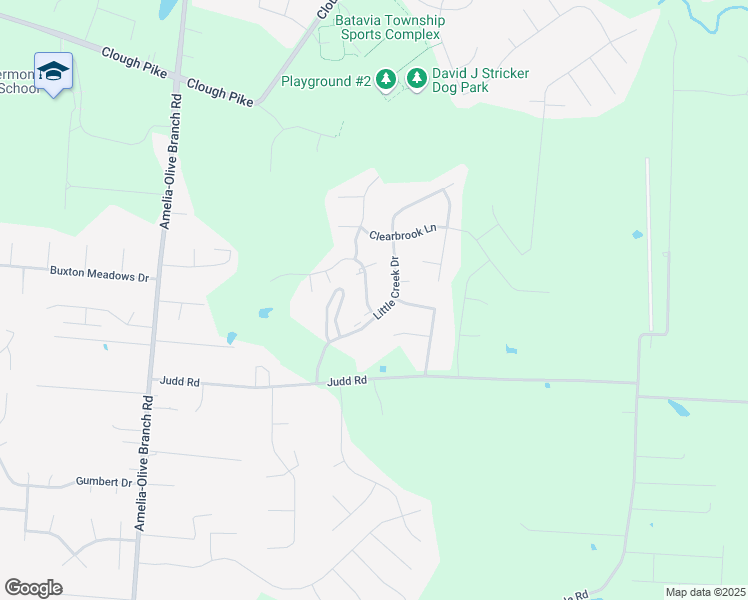 map of restaurants, bars, coffee shops, grocery stores, and more near 4104 Otter Creek Drive in Amelia