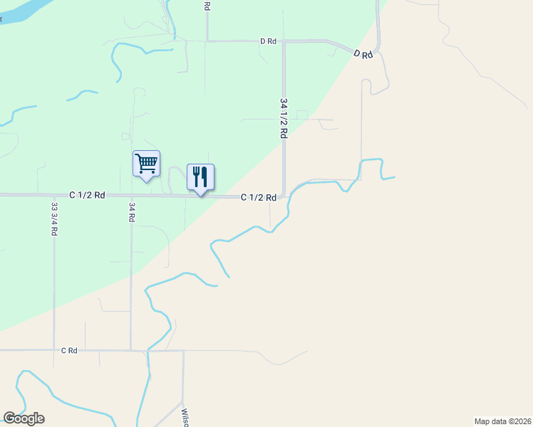 map of restaurants, bars, coffee shops, grocery stores, and more near 3487-3499 C 1/2 Road in Palisade