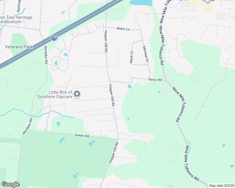 map of restaurants, bars, coffee shops, grocery stores, and more near 535 Davis Road in Cincinnati