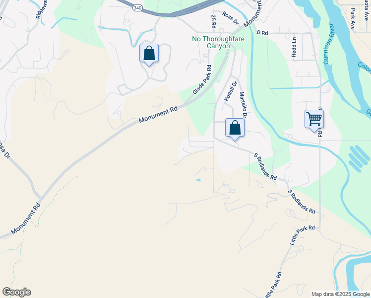 map of restaurants, bars, coffee shops, grocery stores, and more near 203 Mira Monte Road in Grand Junction