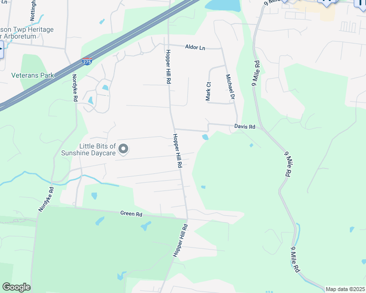 map of restaurants, bars, coffee shops, grocery stores, and more near 535 Davis Road in Cincinnati