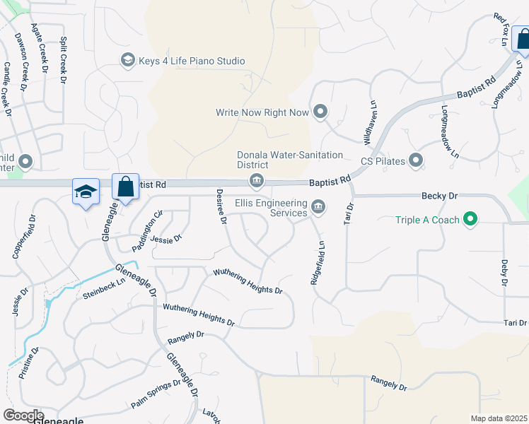 map of restaurants, bars, coffee shops, grocery stores, and more near 15485 Curwood Drive in Colorado Springs