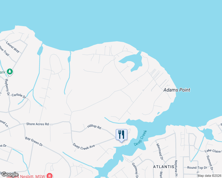 map of restaurants, bars, coffee shops, grocery stores, and more near 988 Shore Acres Road in Arnold