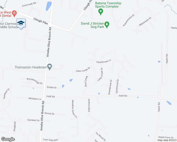 map of restaurants, bars, coffee shops, grocery stores, and more near 4187 Otter Creek Drive in Amelia