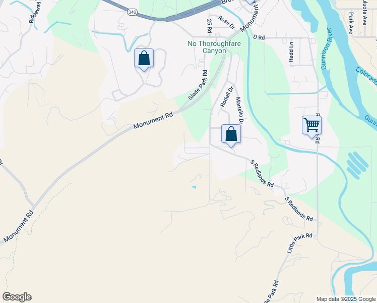 map of restaurants, bars, coffee shops, grocery stores, and more near 2493 Random Hills Lane in Grand Junction