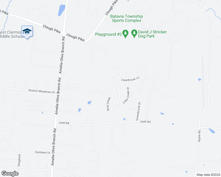 map of restaurants, bars, coffee shops, grocery stores, and more near 4194 Otter Creek Drive in Amelia