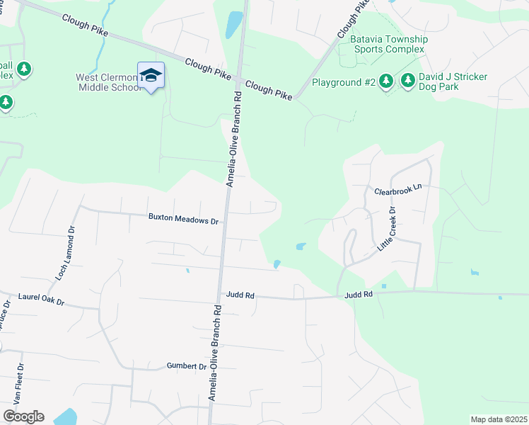 map of restaurants, bars, coffee shops, grocery stores, and more near 1486 Thomaston Drive in Amelia
