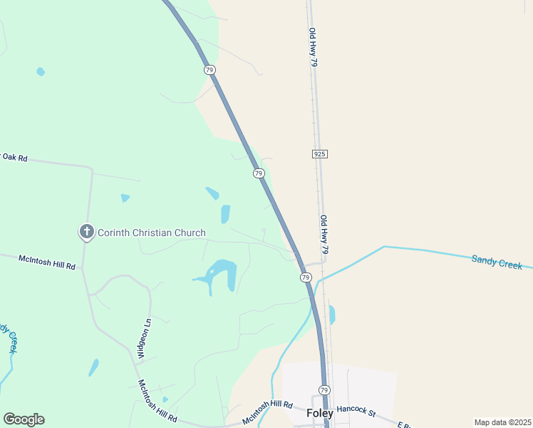 map of restaurants, bars, coffee shops, grocery stores, and more near 475 Missouri 79 in Foley
