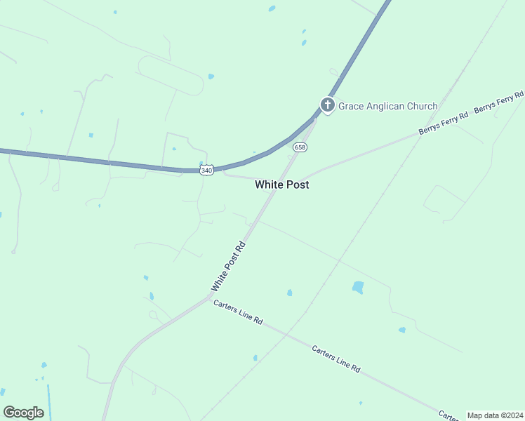 map of restaurants, bars, coffee shops, grocery stores, and more near 906 White Post Road in White Post