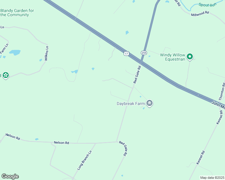 map of restaurants, bars, coffee shops, grocery stores, and more near 310 Red Gate Road in Boyce
