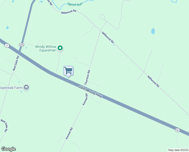 map of restaurants, bars, coffee shops, grocery stores, and more near 82 Thornton Road in Boyce