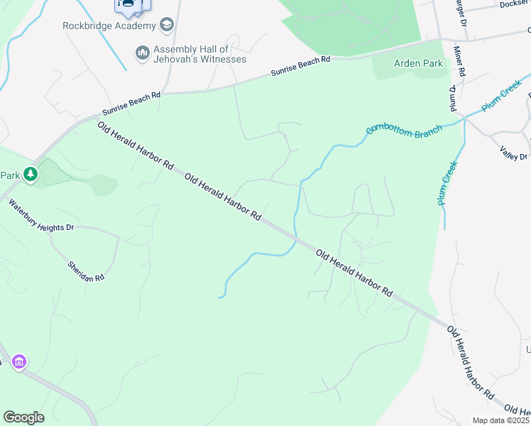 map of restaurants, bars, coffee shops, grocery stores, and more near 738 Old Herald Harbor Road in Crownsville