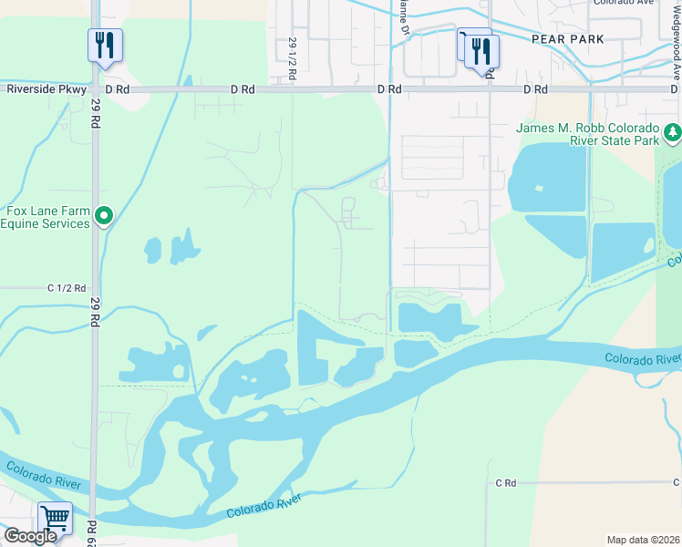 map of restaurants, bars, coffee shops, grocery stores, and more near 320 29 5/8 Road in Grand Junction