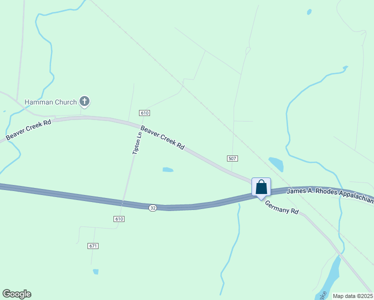 map of restaurants, bars, coffee shops, grocery stores, and more near 26928 Ohio 124 in Waverly