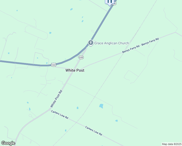 map of restaurants, bars, coffee shops, grocery stores, and more near 404 Berrys Ferry Road in White Post
