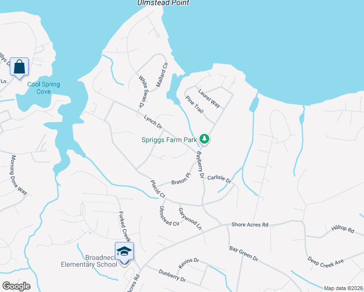 map of restaurants, bars, coffee shops, grocery stores, and more near 968 Lynch Drive in Arnold