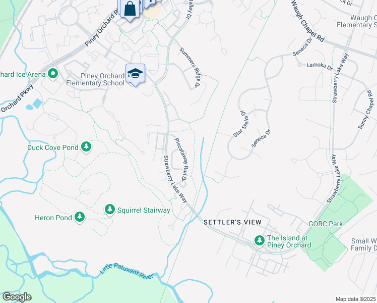 map of restaurants, bars, coffee shops, grocery stores, and more near 2809 Susquehannock Circle in Odenton
