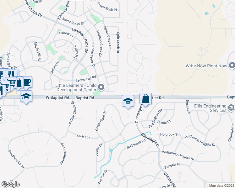 map of restaurants, bars, coffee shops, grocery stores, and more near 37 Misty Creek Dr in Monument