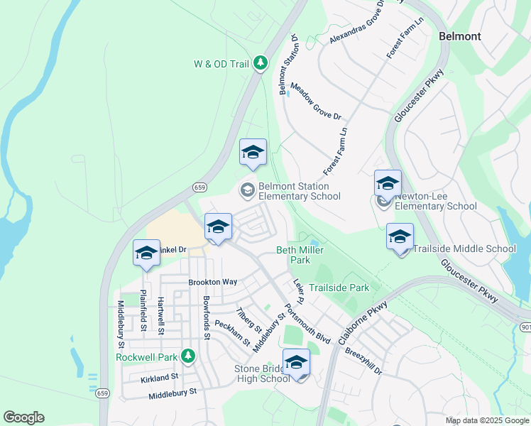 map of restaurants, bars, coffee shops, grocery stores, and more near 20230 Macglashan Terrace in Ashburn