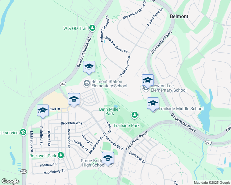 map of restaurants, bars, coffee shops, grocery stores, and more near 43157 Tall Pines Court in Ashburn