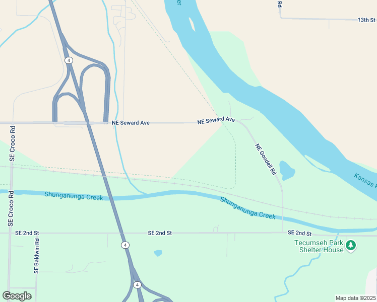map of restaurants, bars, coffee shops, grocery stores, and more near 4231 Northeast Seward Avenue in Topeka