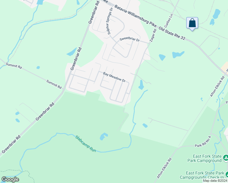 map of restaurants, bars, coffee shops, grocery stores, and more near 125 Golden Meadow Drive in Batavia