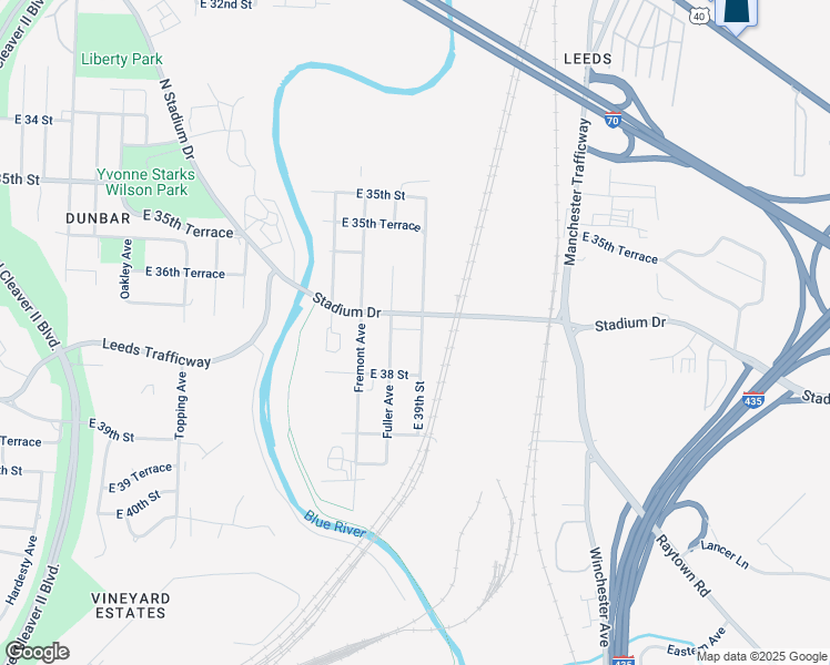 map of restaurants, bars, coffee shops, grocery stores, and more near 3710 Bennington Avenue in Kansas City