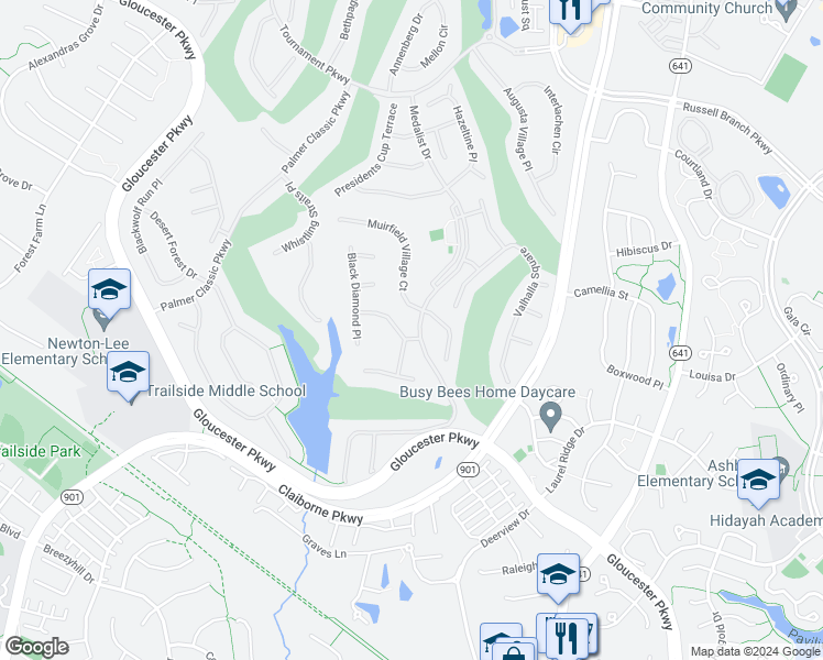 map of restaurants, bars, coffee shops, grocery stores, and more near 43582 Old Kinderhook Drive in Ashburn