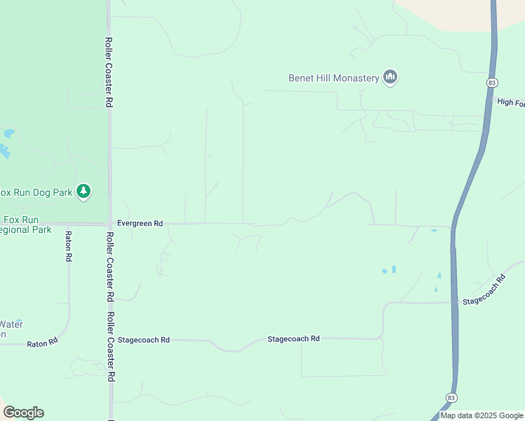 map of restaurants, bars, coffee shops, grocery stores, and more near 2760 Evergreen Road in Colorado Springs