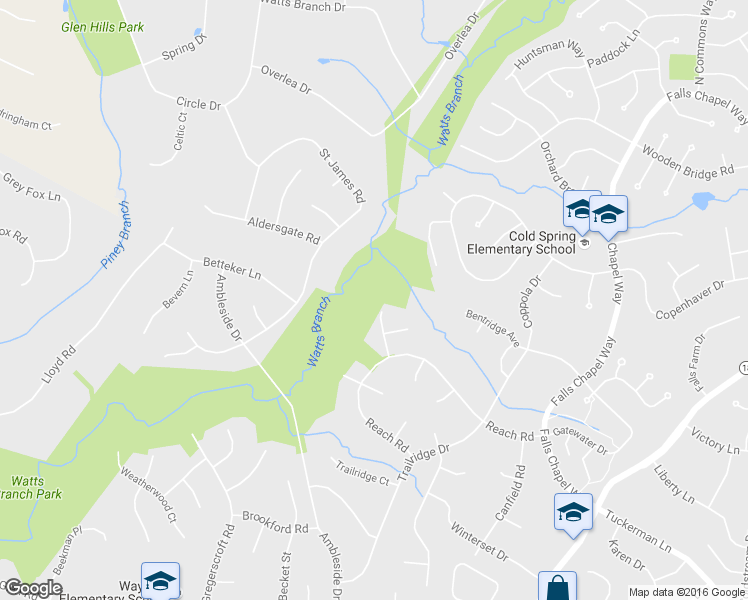 map of restaurants, bars, coffee shops, grocery stores, and more near 12232 Seline Way in Rockville