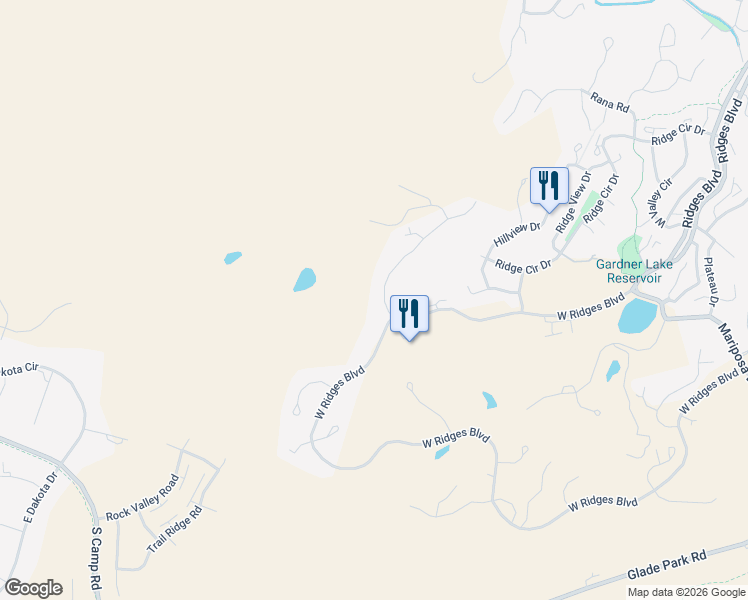 map of restaurants, bars, coffee shops, grocery stores, and more near 351 High Desert Road in Grand Junction