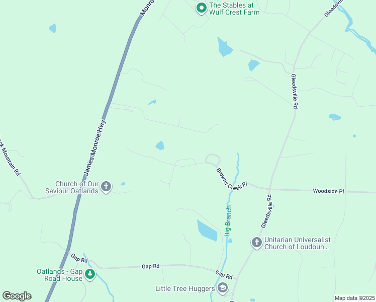 map of restaurants, bars, coffee shops, grocery stores, and more near 40282 Warren Glen Lane in Leesburg