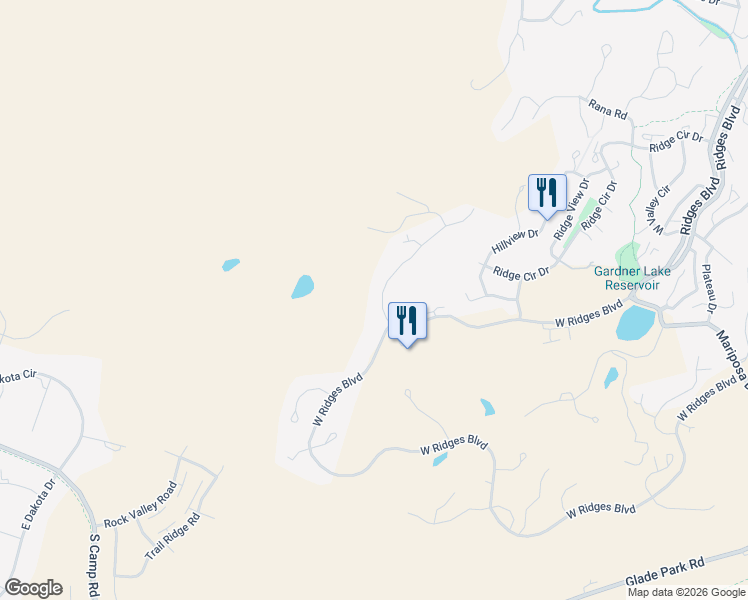 map of restaurants, bars, coffee shops, grocery stores, and more near 351 High Desert Road in Grand Junction