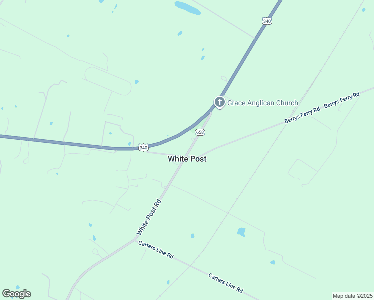 map of restaurants, bars, coffee shops, grocery stores, and more near 214 White Post Road in White Post